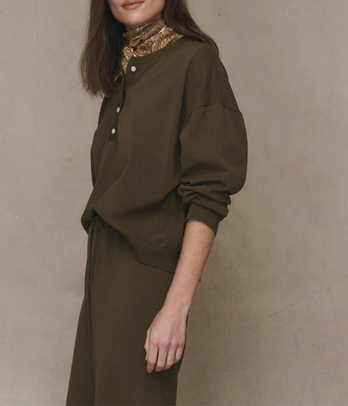 The Henley Sweater - Army